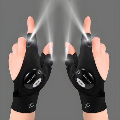 Guantes LED Impermeables para Reparaciones Nocturnas, Pesca y Camping