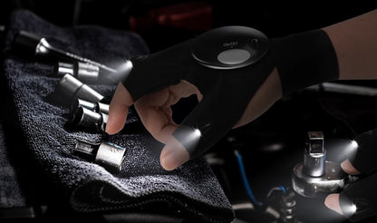 Guantes LED Impermeables para Reparaciones Nocturnas, Pesca y Camping